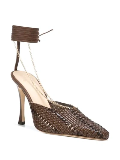 Shop Brother Vellies Olivia 100mm Pumps In Brown