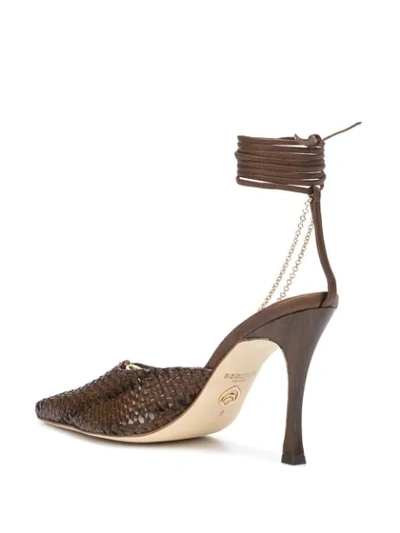 Shop Brother Vellies Olivia 100mm Pumps In Brown
