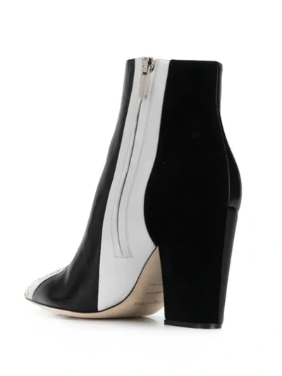 Shop Sergio Rossi Panelled Chunky-heel Ankle Boots In Black
