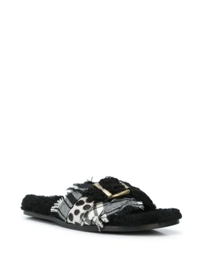 Shop Avec Modération Kitzbuhel Faux-fur Slides In Black