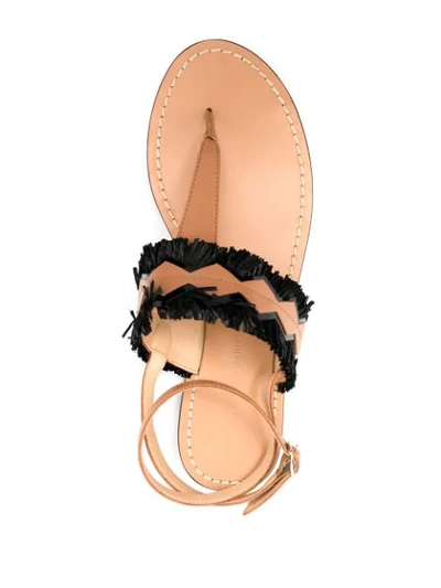Shop Tila March Portofino Tasseled Sandals In Neutrals