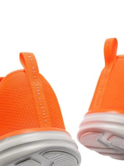 ORANGE MESH LACE-UP SNEAKERS