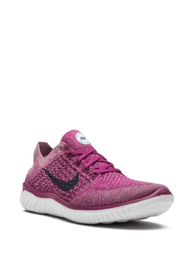 Shop Nike Free Rn Flyknit 2018 "raspberry Red/white/teal Tint" Sneakers In Purple