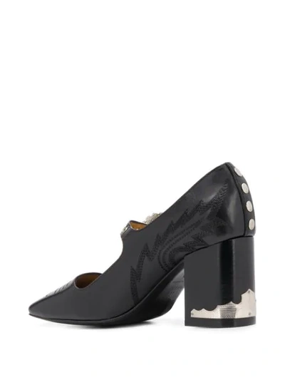 Shop Toga Buckled Mary-jane Pumps In Black