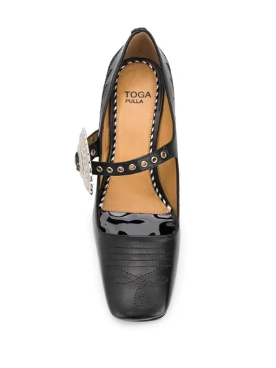 Shop Toga Buckled Mary-jane Pumps In Black