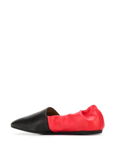 Shop Marni Colour-block Ballerina Shoe In Black