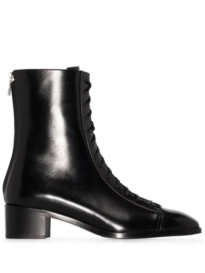 Shop Aeyde Noel 40mm Leather Ankle Boots In Black