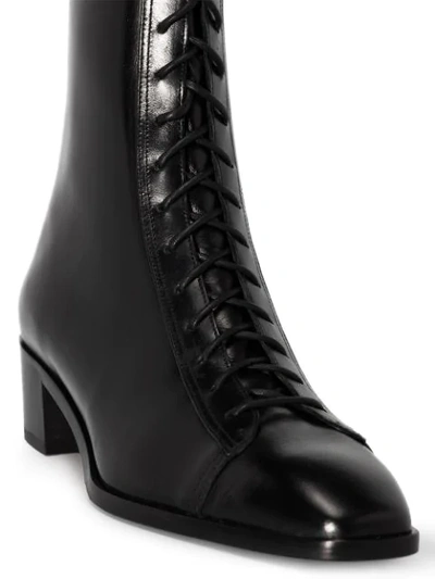 Shop Aeyde Noel 40mm Leather Ankle Boots In Black