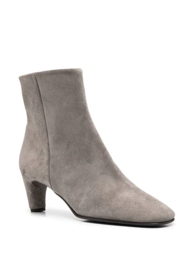 Shop Del Carlo Zipped Ankle Boots In Grey