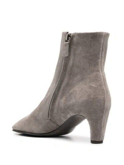 Shop Del Carlo Zipped Ankle Boots In Grey