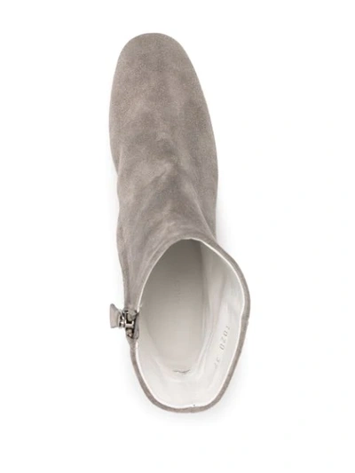 Shop Del Carlo Zipped Ankle Boots In Grey