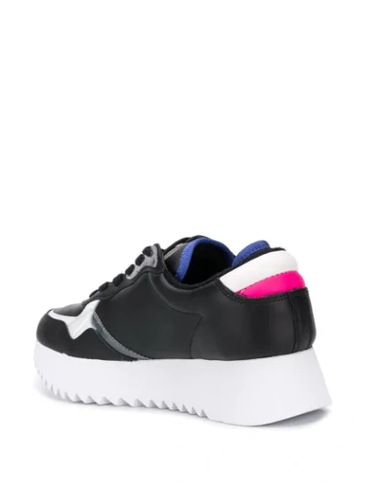 Shop Tommy Jeans High Cleated Logo Sneakers In Black