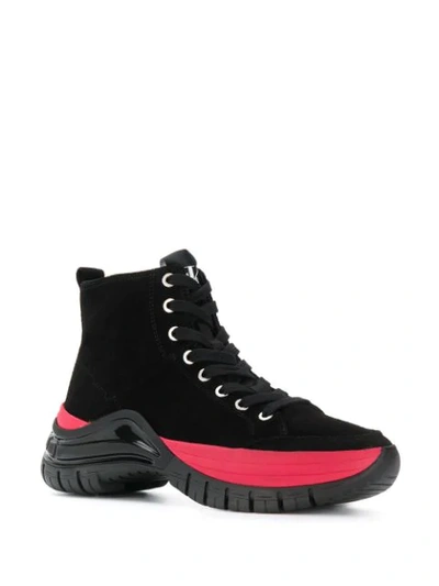 Shop Calvin Klein Jeans Est.1978 Panelled Lace-up Boots In Black