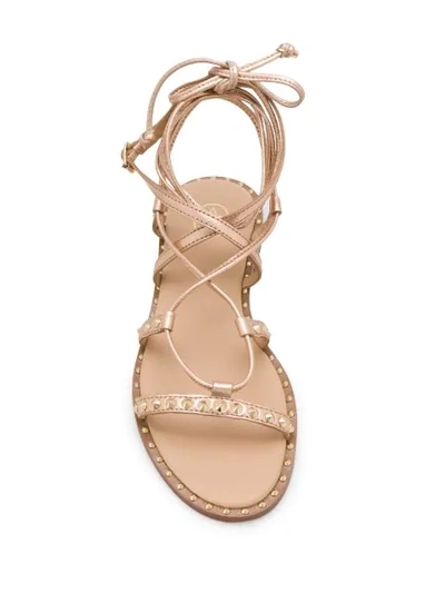 Shop Ash Princess Flat Sandals In Neutrals
