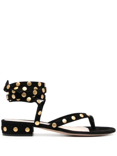 Shop Gianvito Rossi Studded Sandals In Black