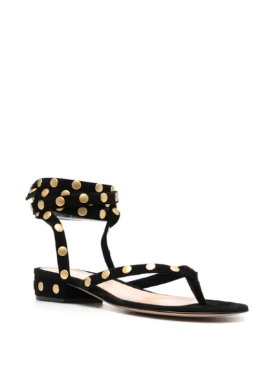 Shop Gianvito Rossi Studded Sandals In Black