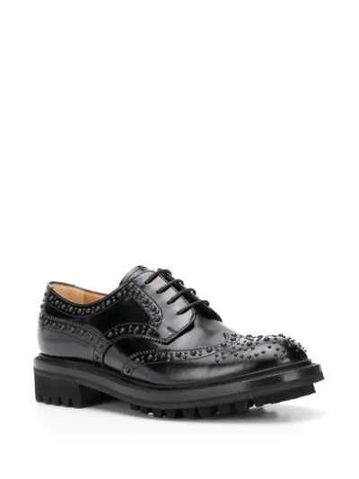 Shop Church's Pebbled Brogues In Black