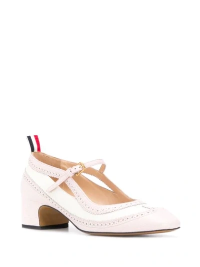 Shop Thom Browne Brogue Mary Jane Pumps In Pink