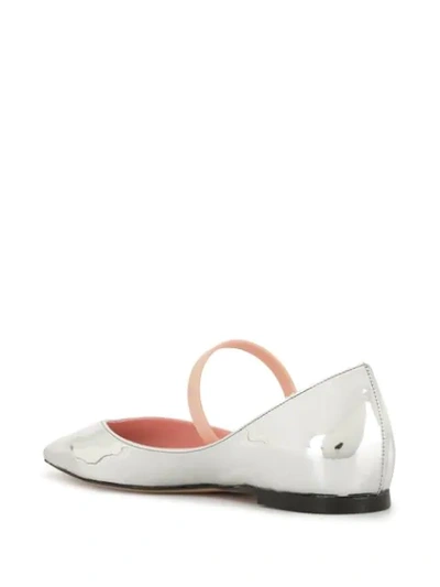 Shop Piferi Tremaine Ballerina Shoes In Silver