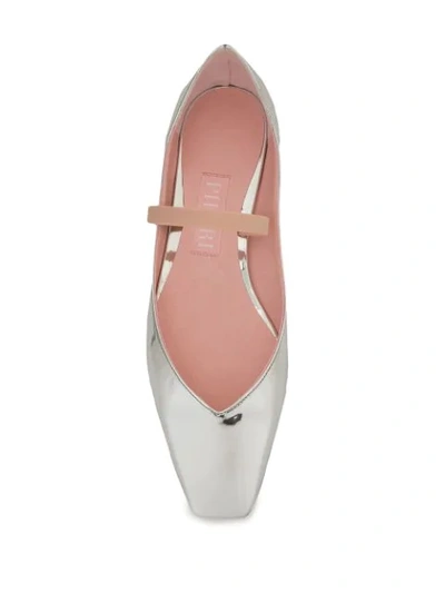 Shop Piferi Tremaine Ballerina Shoes In Silver