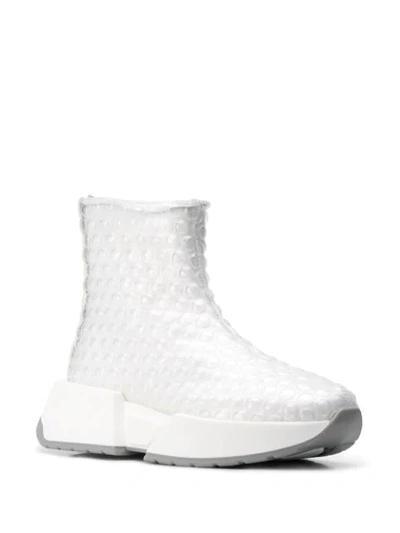 Shop Mm6 Maison Margiela Bubble-wrap Sneaker Boots In White