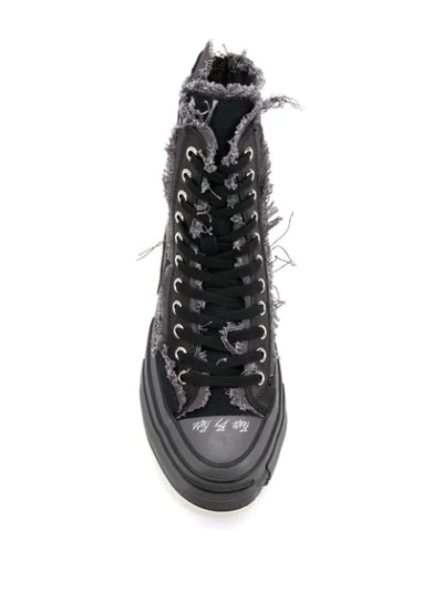 Shop Yohji Yamamoto High-top Platform Sole Sneakers In Black