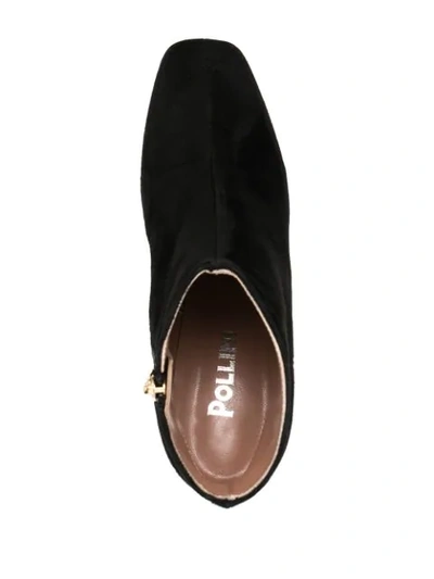 Pollini Block-heel Ankle Boots In Black
