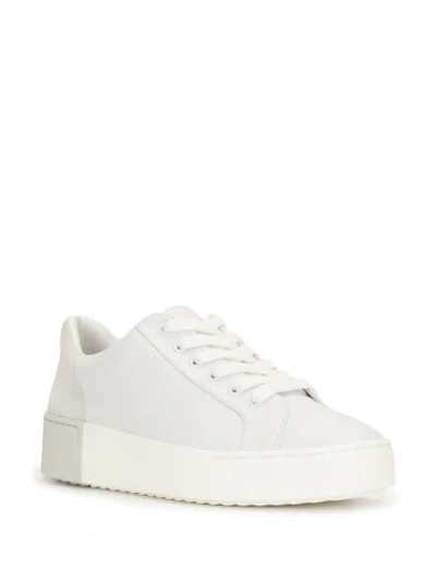 Shop Vince Low Top Two-tone Sneakers In White