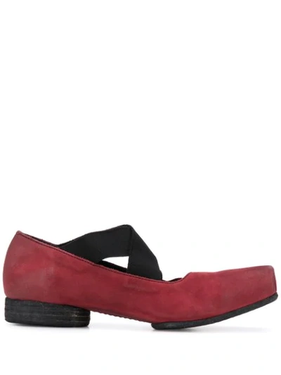 Shop Uma Wang Square Toe Ballerina Shoes In Red