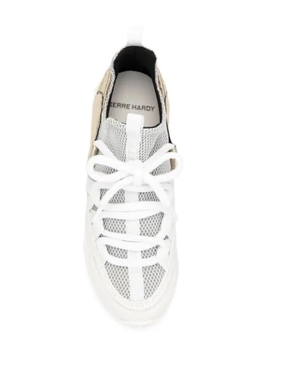 Pierre Hardy Trek Comet Sneakers In White