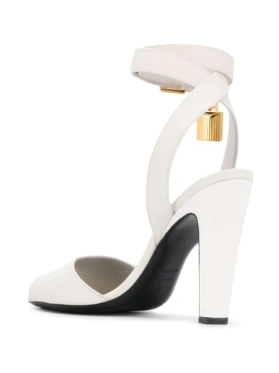 Shop Tom Ford Padlock 105mm Sandals In White