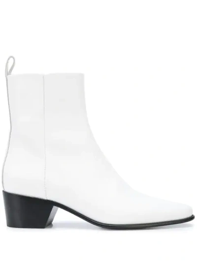 Shop Pierre Hardy Reno 45mm Ankle Boots In White