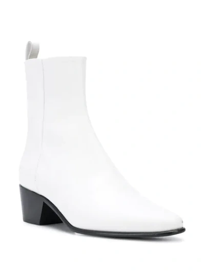 Shop Pierre Hardy Reno 45mm Ankle Boots In White