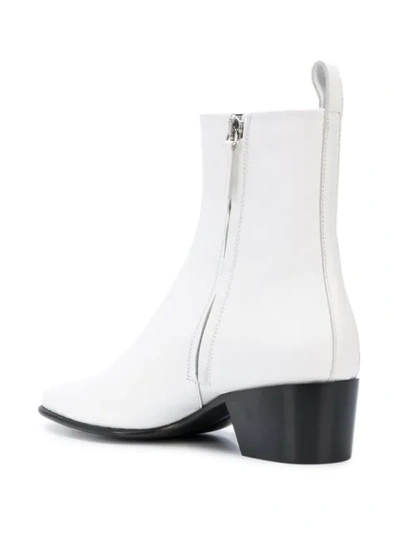 Shop Pierre Hardy Reno 45mm Ankle Boots In White