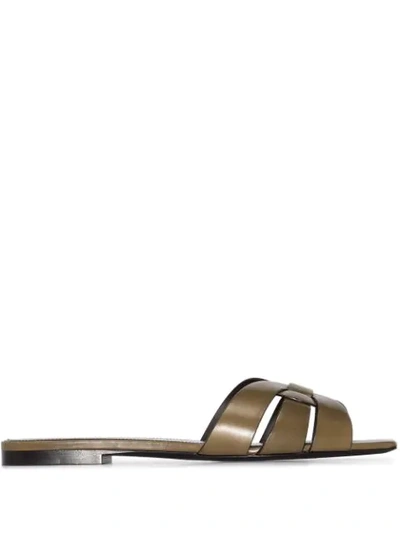 Shop Saint Laurent Nu Pieds Sandals In Green