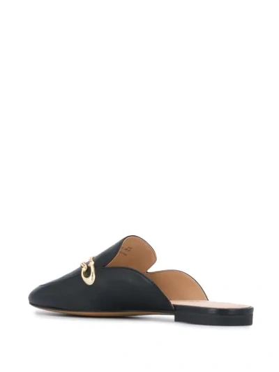 Shop Coach Slip-on Leather Loafers In Black