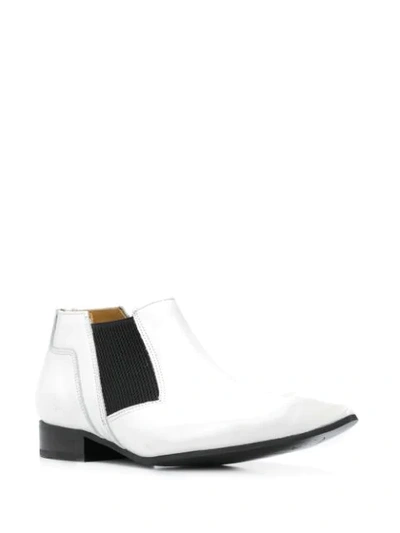 Shop Comme Des Garçons X Fluevog Pull-on Ankle Boots In White