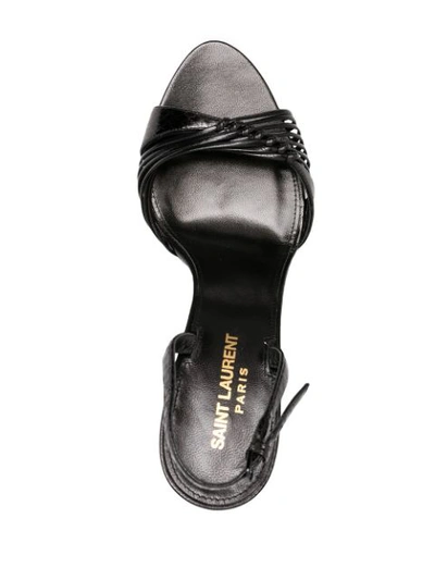 Shop Saint Laurent Romy 95mm Sandals In Black