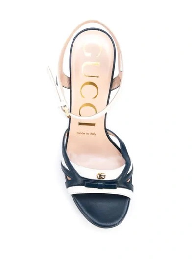 Shop Gucci Two-tone Platform Sandals In Blue