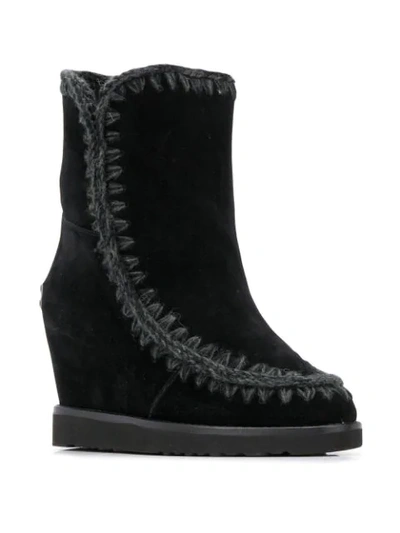 Shop Mou High Eskimo Boots In Black