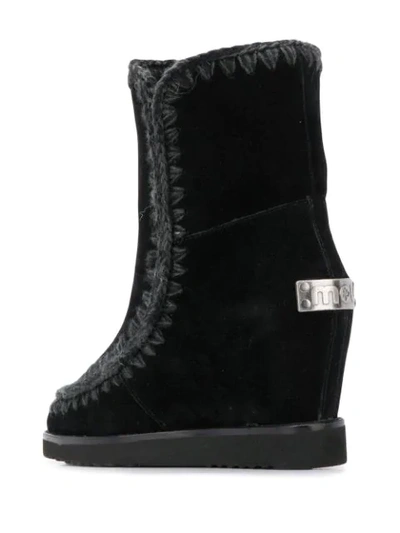 Shop Mou High Eskimo Boots In Black