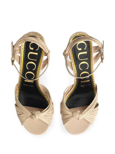 Shop Gucci Platform Sandals In Neutrals