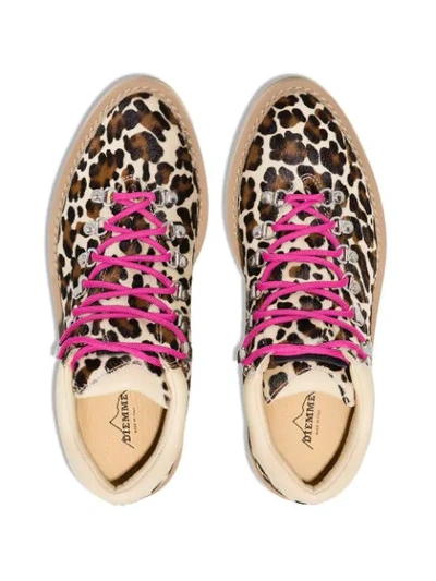 Shop Diemme Monfumo Leopard Print Hiking Boots In Brown