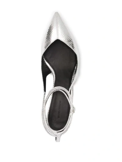 Shop Isabel Marant 70mm Ankle-tie Pumps In Silver