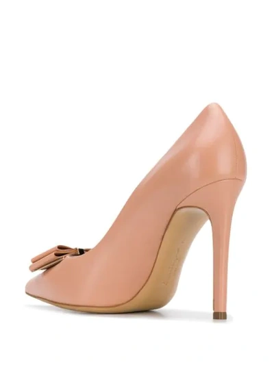 Ferragamo Double Bow Pump Shoe In Multi