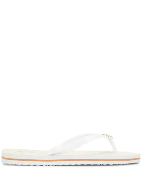 michael kors white flip flops