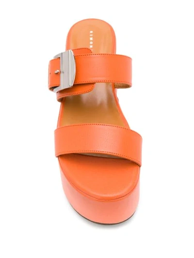 Shop Simon Miller Buckle Strap Sandals In Orange