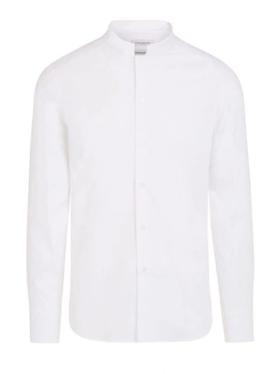 Shop Paolo Pecora Mandarin Collar Shirt In White