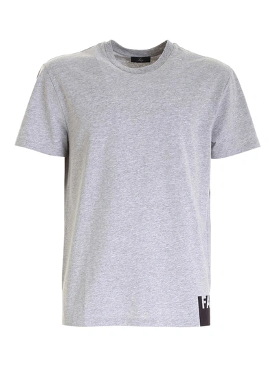 Shop Fay Logo Print T-shirt In Grey