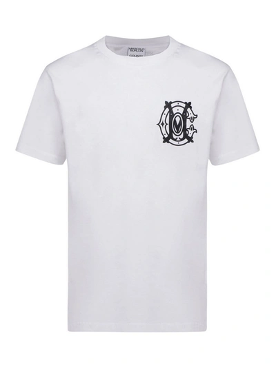 Shop Marcelo Burlon County Of Milan Printed Cotton T-shirt In White